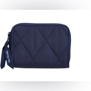 Vera Bradley RFID Small Zip Around Wallet in Ultralight Navy Blue Quilted